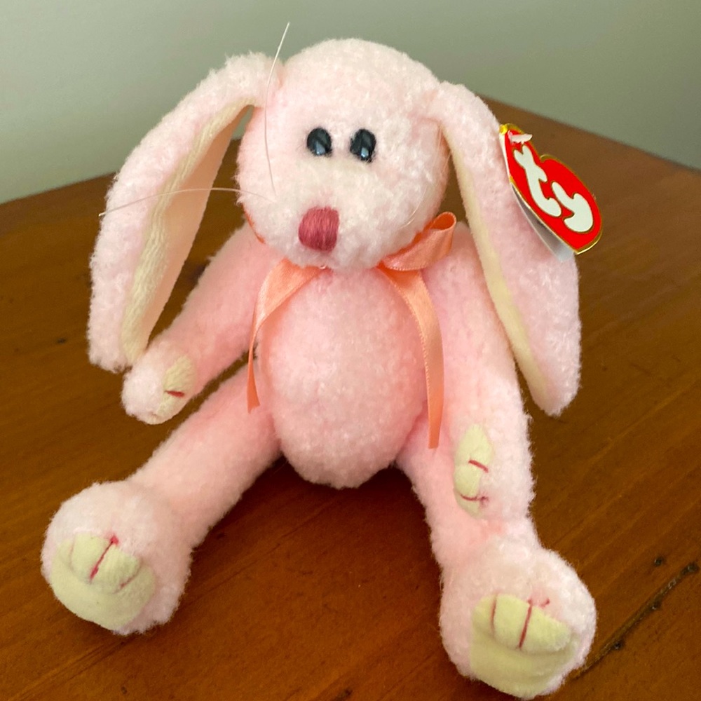 🐰🆕 TY ATTIC COLLECTION “Strawbunny” Pink Stuffed Bunny
